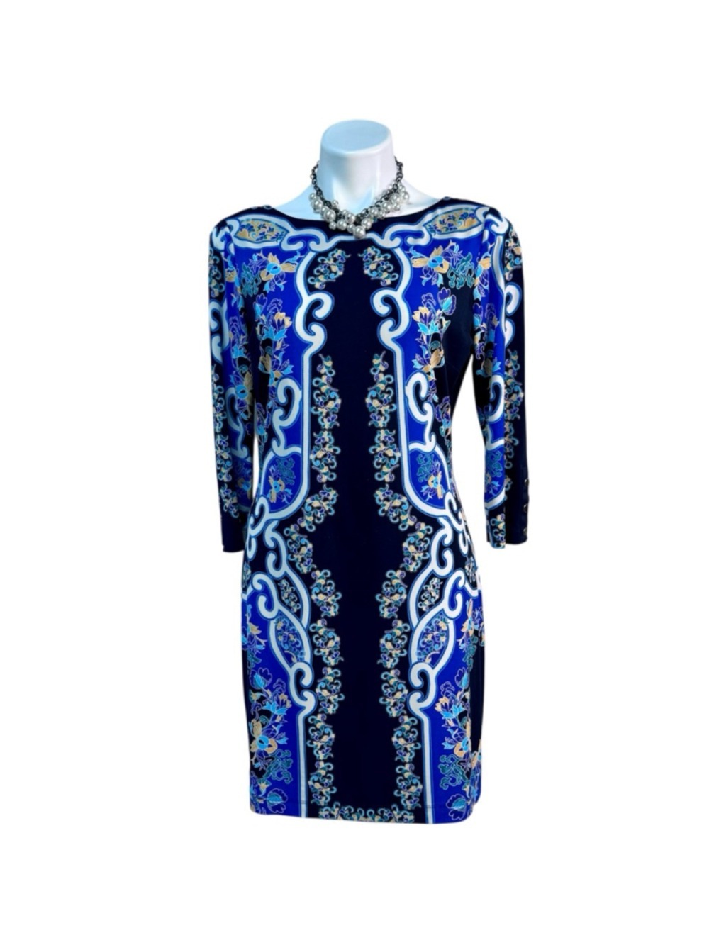Ali Ra Paisley Print Sheath Midi Dress Size 6